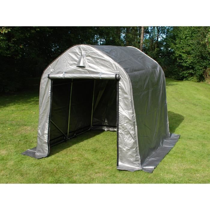 Tente de stockage Tente Abri PRO 2x2x2m PE, Gris Dancover Abris Voiture