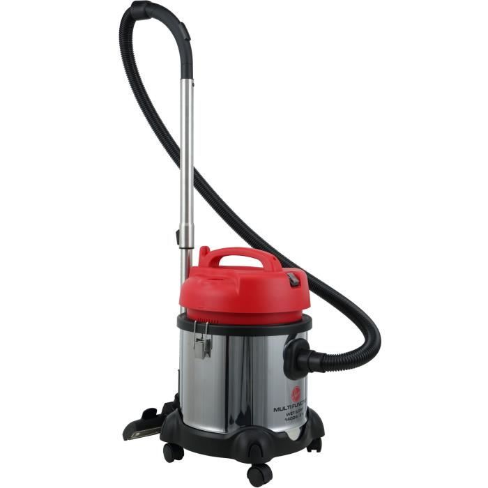 HOOVER TWDH1400 Aspirateur Eau & Poussière - 1400 W - 21 L - Rayon d'action 8,8 m - Rouge et inox