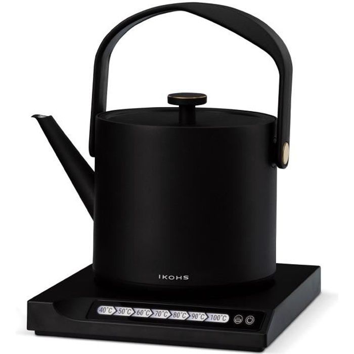 Bouilloire éléctrique Hattori IKOHS 500ml 880W sans BPA Design unique INOX Garantie 2 ans écran