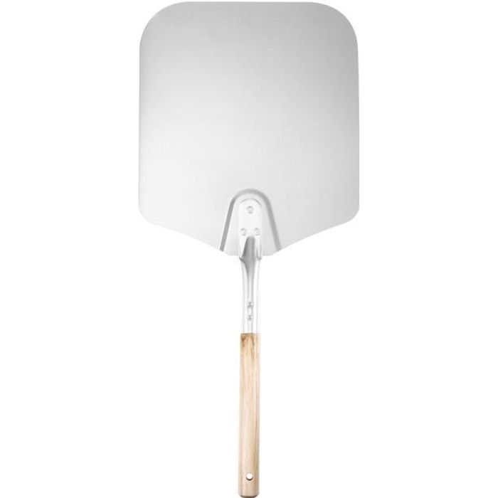 Pelle à pizza en aluminium de 66 cm avec poignée en bois