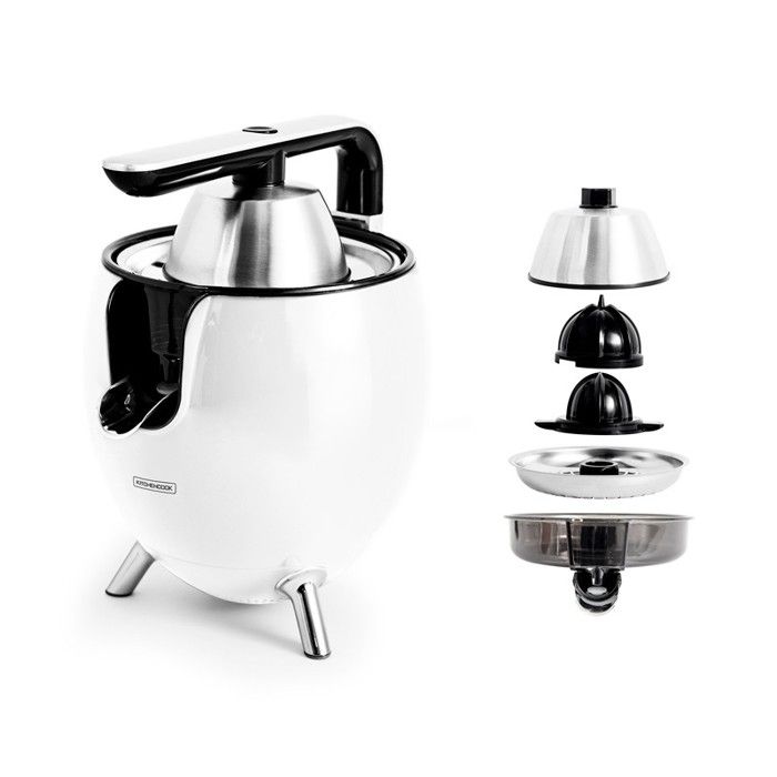 Presse Agrume Electrique Design Avec Bras Articulé En Aluminium Presspod Blanc