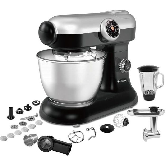 KLAISER Robot Pâtisser Multifonctions Kitchen MIX KM284MEX Professional avec Machine à pâtes et Kit Tranchoir / Râpe - Il fait tout