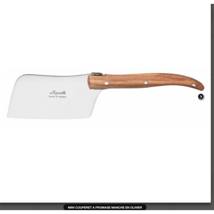 Couteau à fromage Laguiole ,couperet à fromage en bois d olivier fabrication française