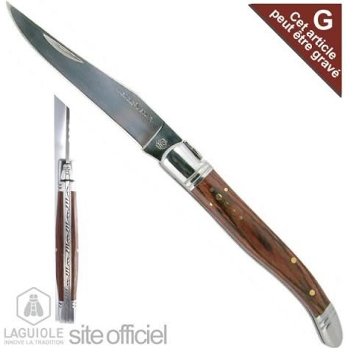 LAGUIOLE Couteau Laguiole pliant, lg 22cm, manc...