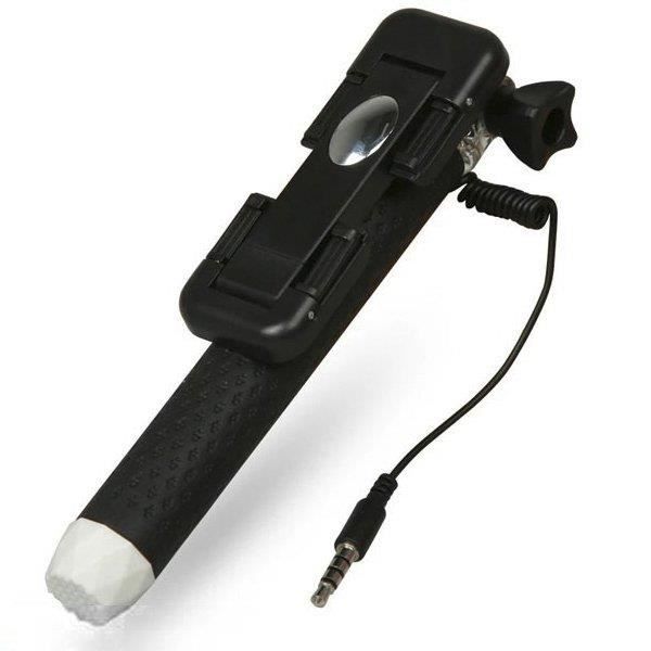MUVIT Mini Perche Selfie Filaire - Noir