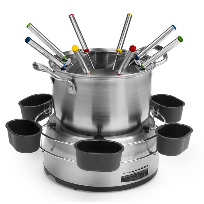 Princess Ensemble à fondue 800 W Acier inoxydable Gris