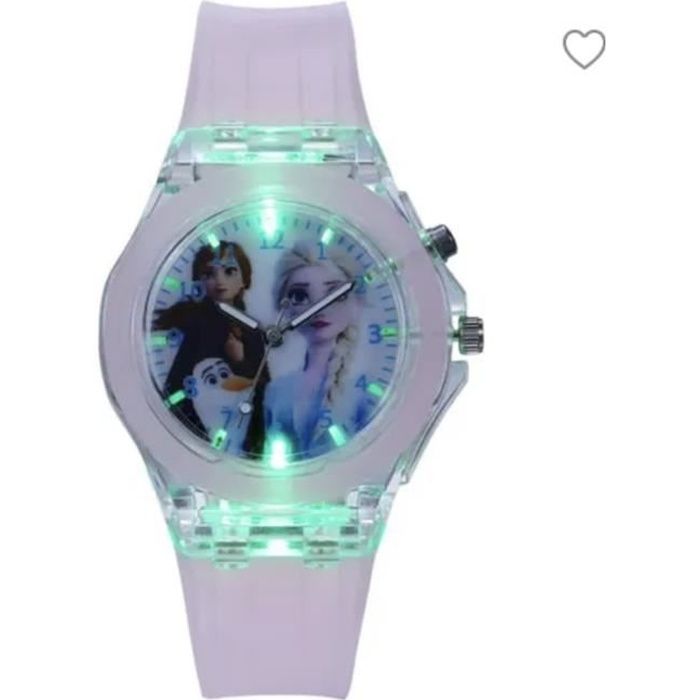 Montre la Reine des neiges rose -Avec led lumineuses