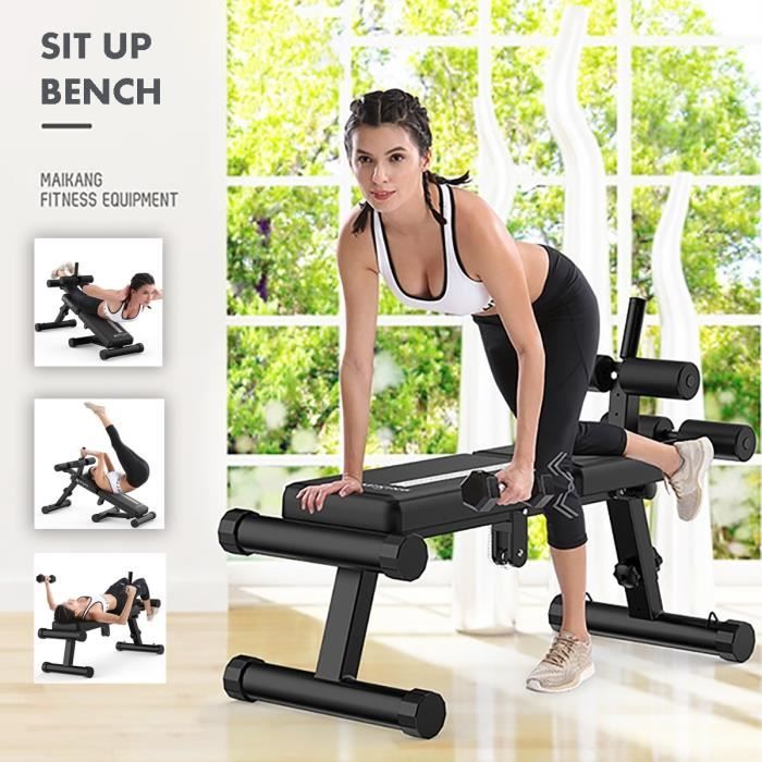 TEMPSA Banc de Musculation pour Abdominaux Réglable Fitness