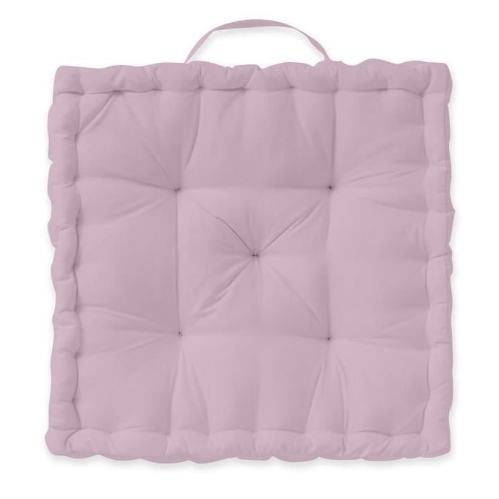 TODAY Coussin de sol 100% coton - 40 x 40 cm - Poudre de lila