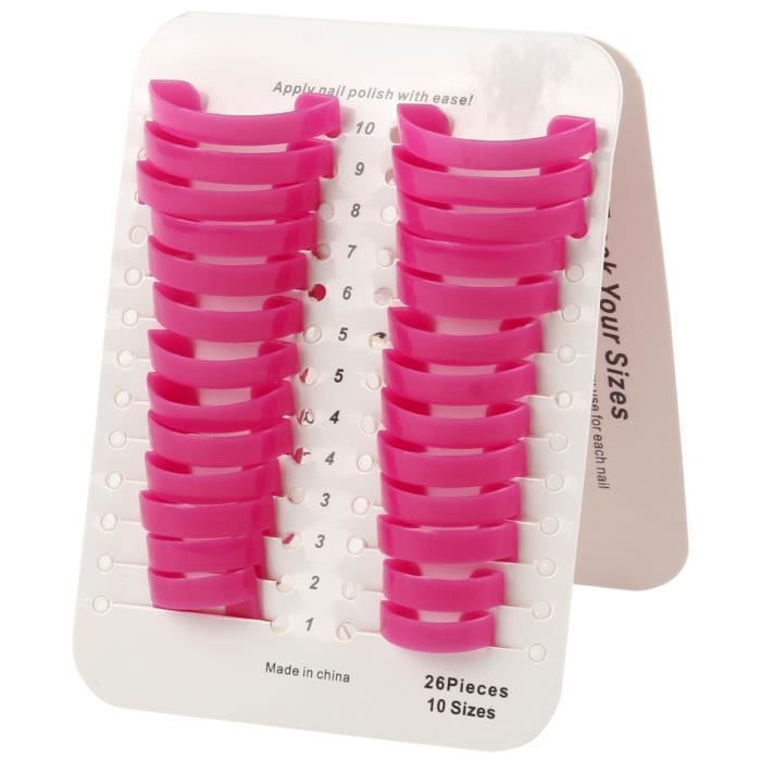 TRIXES Lot de 26 Pochoirs Plastiques Roses Manucure Française Guide Aide Polissage des Ongles