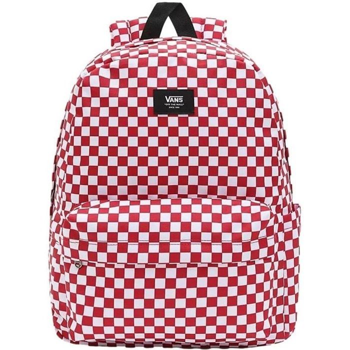 Vans Old Skool Check Backpack Homme Sac à dos rouge/blanc