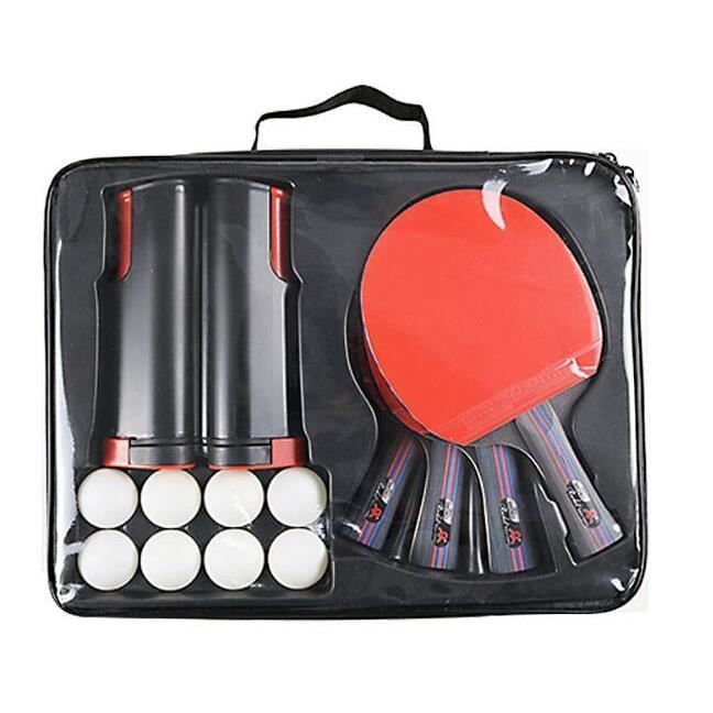 Raquette de Ping Pong Professionnel Set, 4 Raquette de Tennis de Table + 8 Balles de Ping-Pong