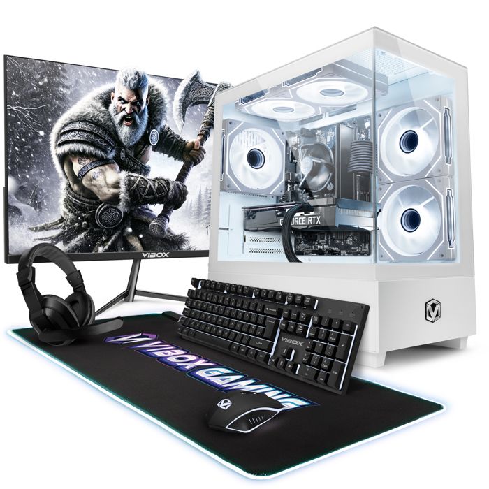 Vibox II-140 PC Gamer Complet • 23 Écran • Intel i5 10400F • RTX 5060 • 16 Go RAM • 1 To SSD • Windows 11 • WiFi 6 + Bluetooth 5.4