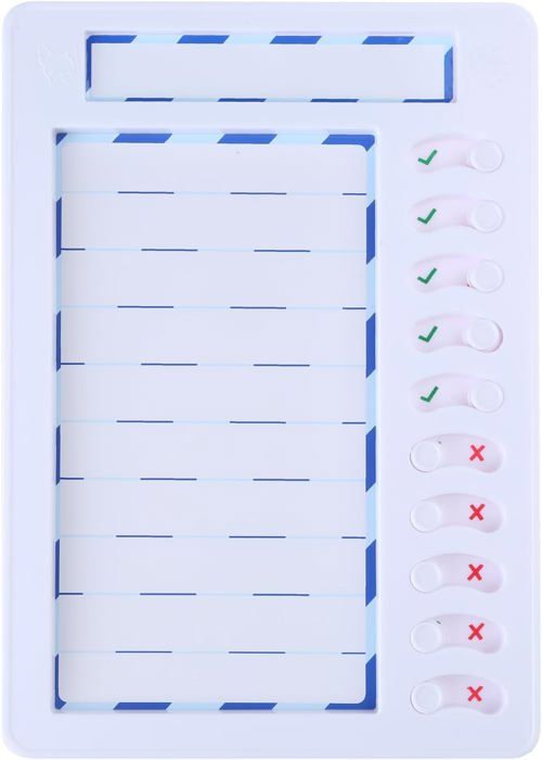 Tableau De Planification Quotidienne Avec 13+1 Poches - 26 Cartes Réutilisables Bleu Ciel 32.5x90cm Pour Classe Et Maison