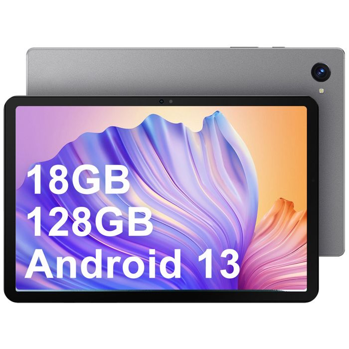 Tablette Tactile 106 pouces 18Go RAM+128Go ROM/TF 1T Tablet Android 13 GMS WiFi 5G Caméra 8+5MP AI Fonction 6850mAh