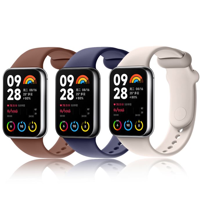 Bracelets de Montre compatibles avec Xiaomi Smart Band 8 Pro Silicone Souple pour Femmes Hommes Bracelets de Remplacement [3PCS]
