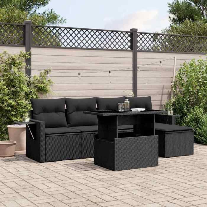 VidaXL Ensemble Salon de Jardin 6 Pcs - vue 5