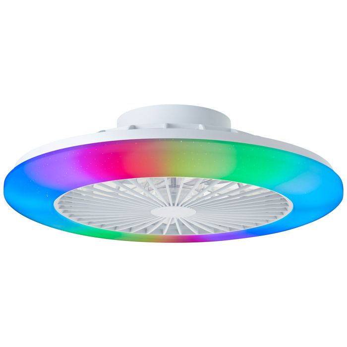 Plafonnier LED avec ventilateur - BRILLIANT - SALERNO - 40W - Dimmable - Télécommande incluse - Brilliant
