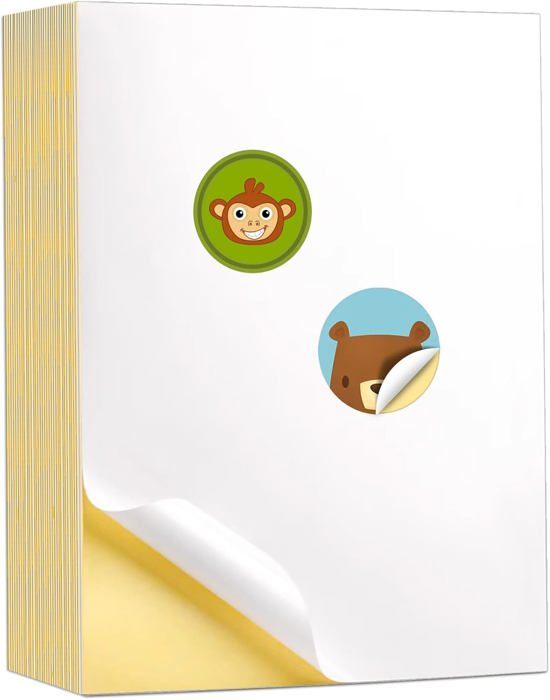 Papier Autocollant A4 DUOFIRE - 98 Feuilles, 4312 étiquettes Pour Imprimantes Laser & Jet D'encre