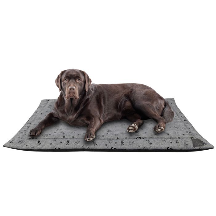 Comparer les prix de Lit pour Chien Panier Coussin Tapis Matelas L 120x80 cm Grande Taille Gris Motif PET ZEN Étanche Dehoussable Lavable Résistante