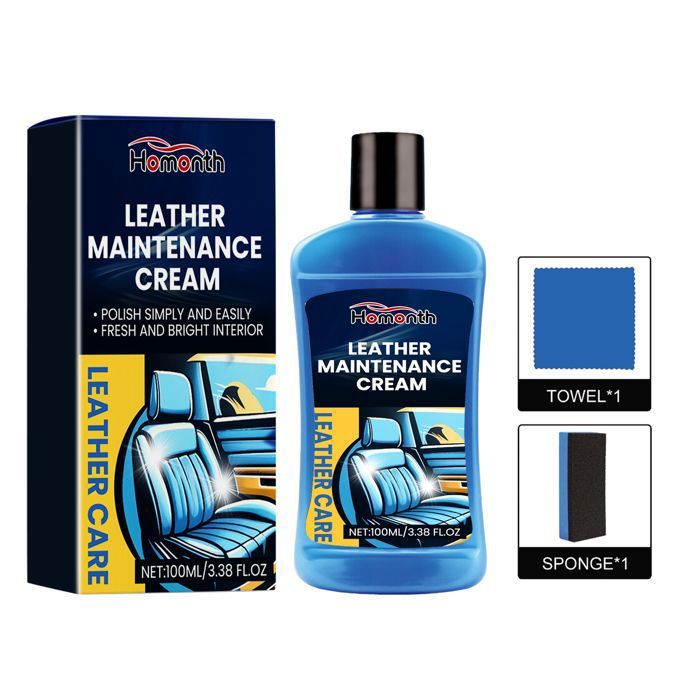 Pâte dentretien pour cuir de voiture Siège de voiture Canapé Cuir Nettoyage Tache Rénovation Polissage Nettoyage