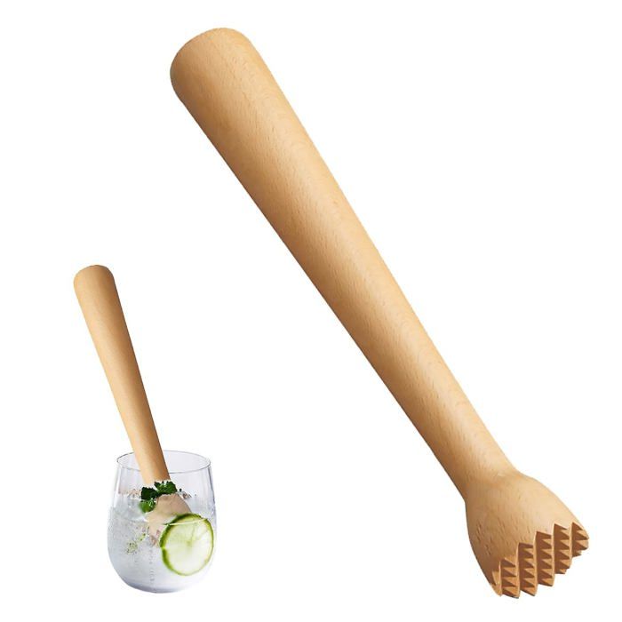 Pilon à Glace,25CM Pilon à Cocktail En Acier Inoxydable