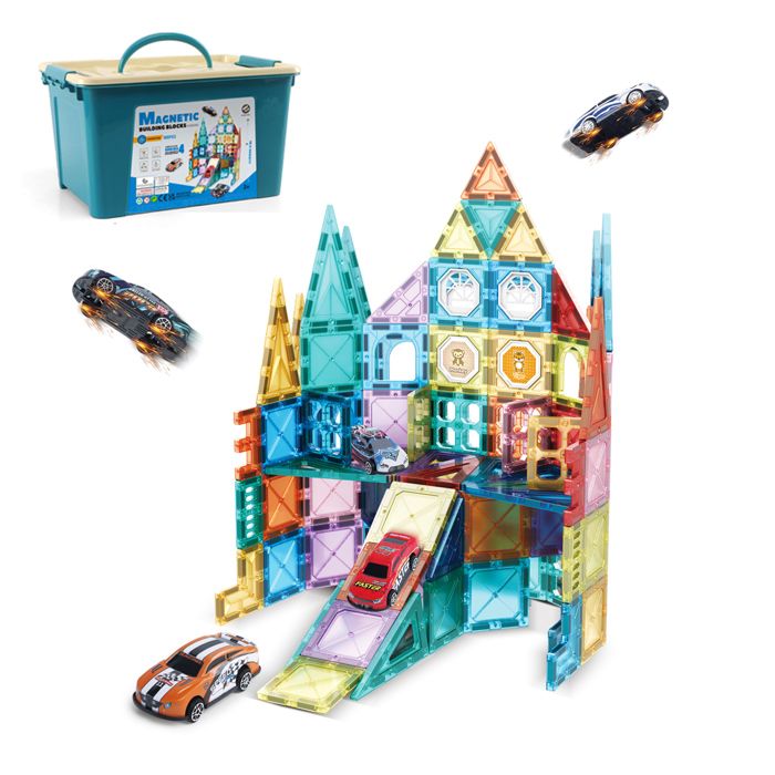 Blocs Magnétiques 108 Pièces Jeu de Construction Magnétique pour Enfants
