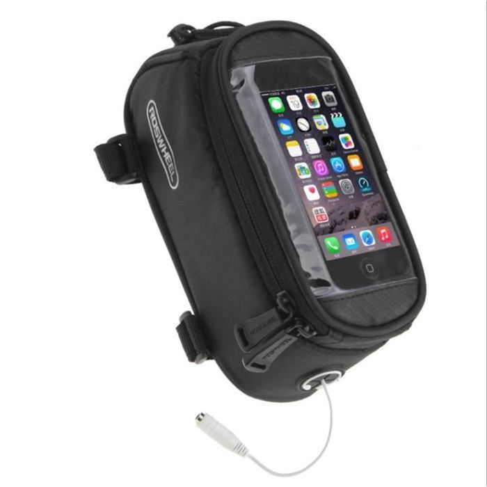 LYCAON Sacoche De Cadre Pour Smartphone Jusqu'à 6,7″ – Étanche, Écran Tactile, Bande Réfléchissante, Idéal Vélo