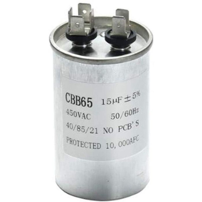 Condensateur Permanent 15µF – 450V, Pour Moteur, Générique