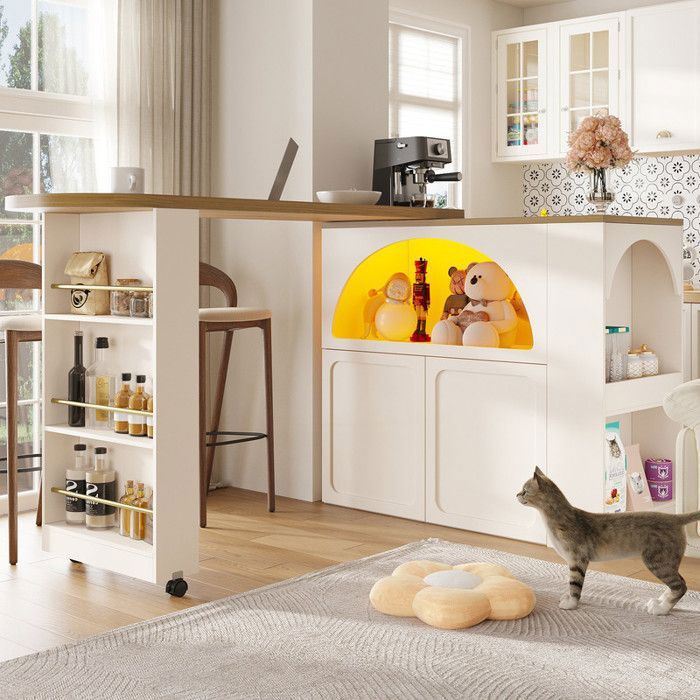 Table De Salle à Manger Extensible 110-140×80×75 Cm Avec Espace De Rangement, En MDF, Couleur