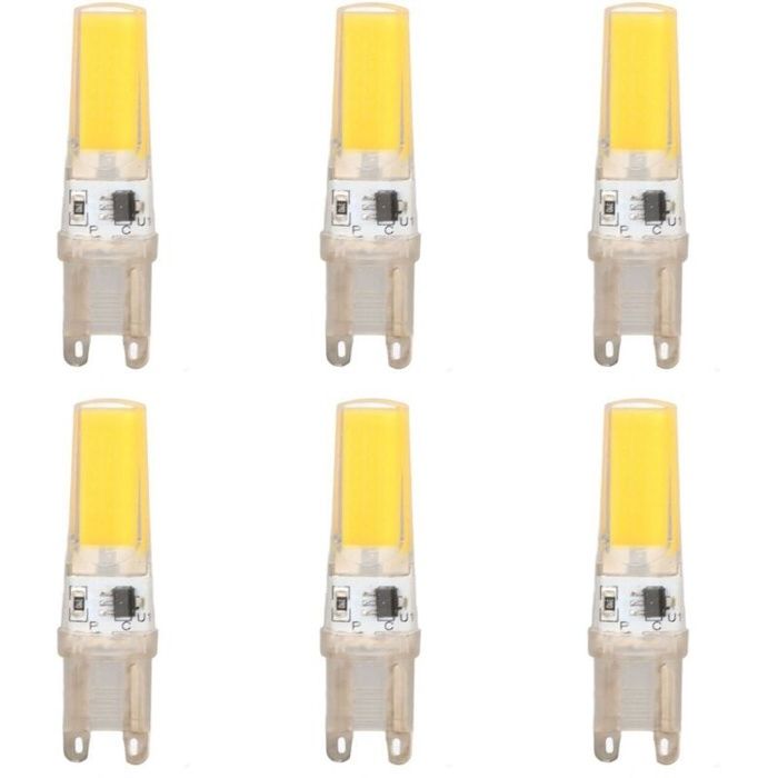 Ampoule LED G9 9W 500 lm 6500K Blanc froid Dimmable Sans scintillement - Lot de 6