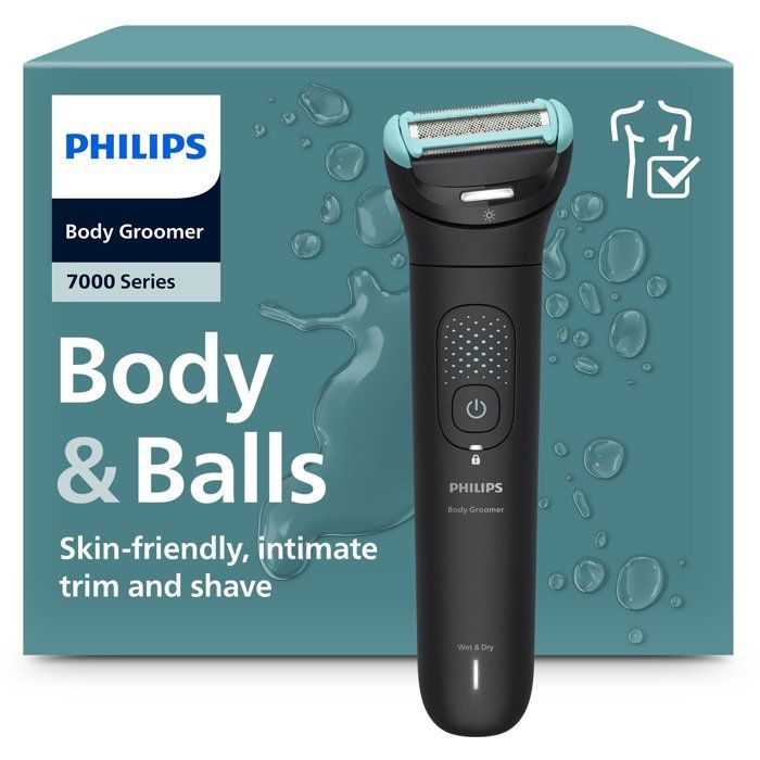 Tondeuse corps et zones intimes - PHILIPS - Series 7000 BG7475/14 - Tête flexible 2D - 120 min - Sans fil - Noir Intense