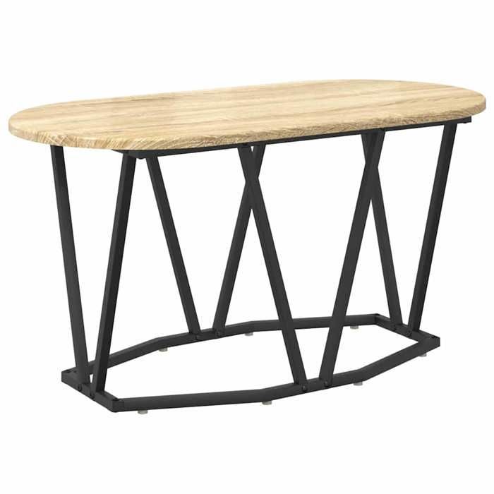 Table basse industrielle - GKO - Chêne Sonoma - 80x40x40 5 cm - Bois dingénierie et métal - Poids maximal 75 kg