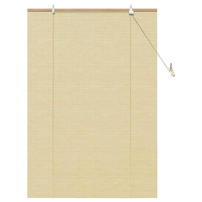 Store enrouleur en bambou - vidaXL - Nature - 100x160 cm - Protection UV - Filtrage de la lumière - Cordon de tirage