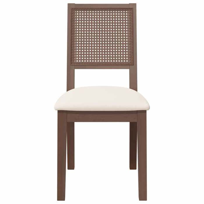 TOP 2026 Chaises à manger coussins 2 pcs - 2 PLACES - Meuble de cuisine - marron bois massif caoutchouc - 45x54x89 cm ccc1768