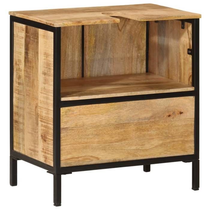 Soldes Printemps Armoire lavabo de salle de bain - SOLOMOON - ARMOIRE WC - bois massif de manguier et fer SSS1520
