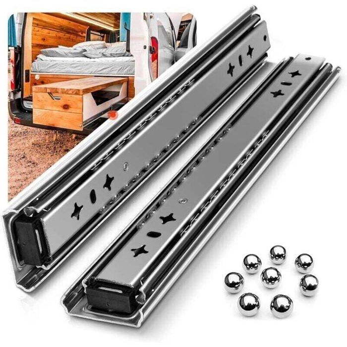 Glissière pour tiroir charge lourde - ZOR® - Amortisseur - Capacité de charge 120kg - Roulement à billes - 1 paire Glissière pour tiroir charge lourde - ZOR® - Amortisseur - Capacité de charge 120kg - Roulement à billes - 1 paire