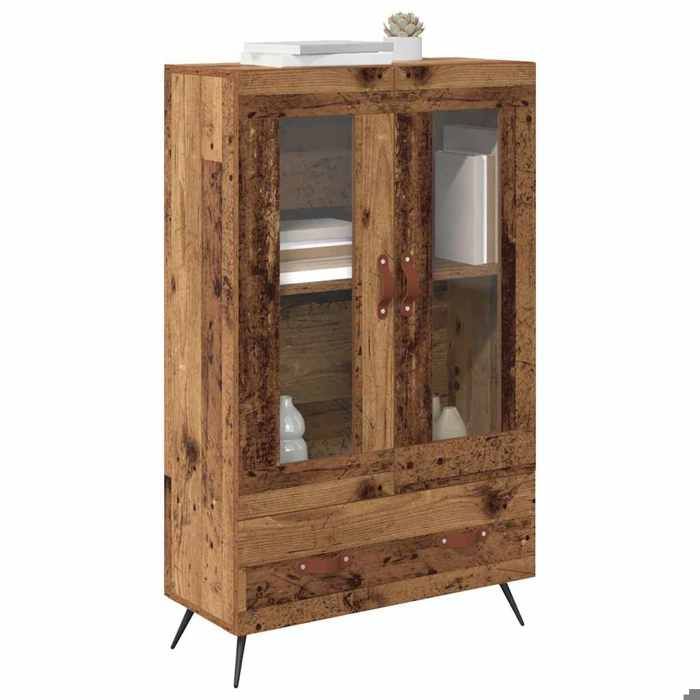 Sarazyj®Buffet bahut Placard de rangement - Marron Haut Armoire avec tiroir - Bois Ancien - 695 x 31 x 115 cm - 56711