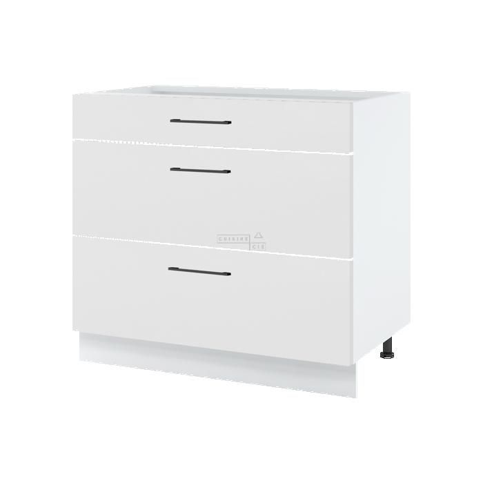 Casserolier Lovia Blanc Mat L 90 cm - Cuisineandcie Casserolier Lovia Blanc Mat L 90 cm - Cuisineandcie