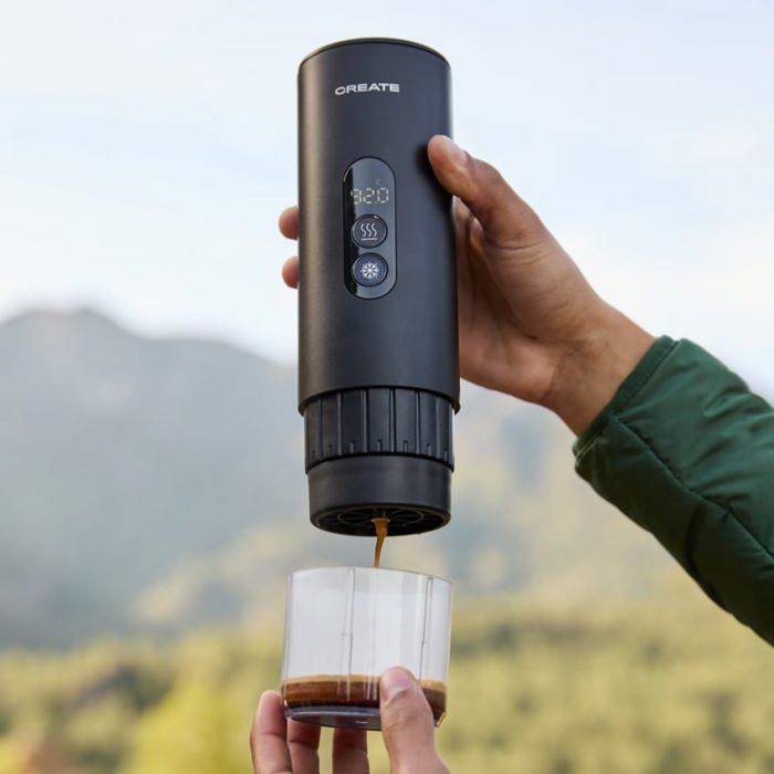 THERA MOVE - Cafetière espresso portable 15 bars pour capsules et café moulu