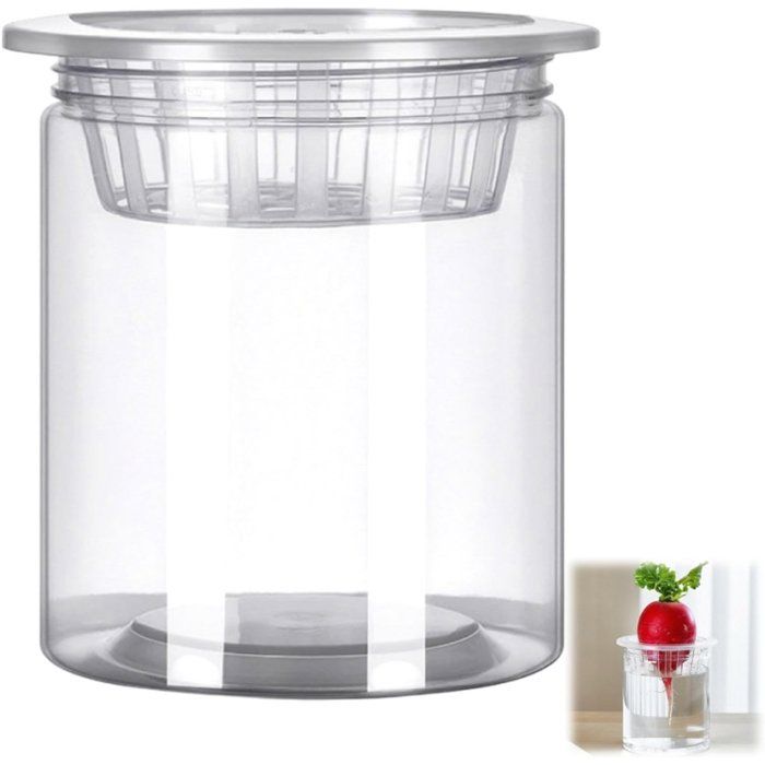 Pot Hydroponique Transparent 10x10x10 cm Récipient En Plastique Pour Semis Graines Fleurs Et Plantes Vase Culture Eau