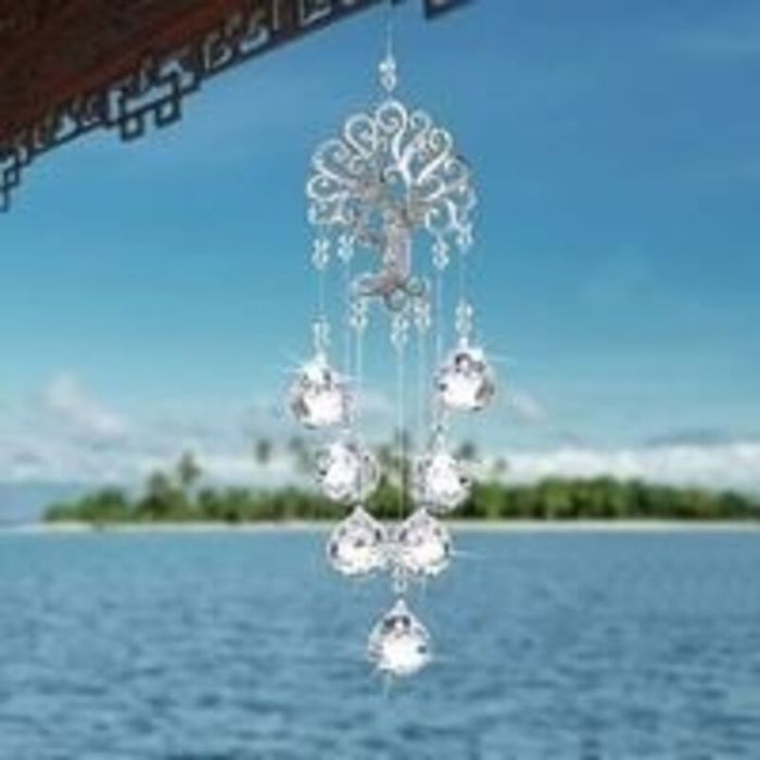 Soleil Cristal Prisme Fenetre Suncatcher Capteur de Attrape-Soleil Suspendu pour Accueil Jardin Lampe en Cristal Pendentif R