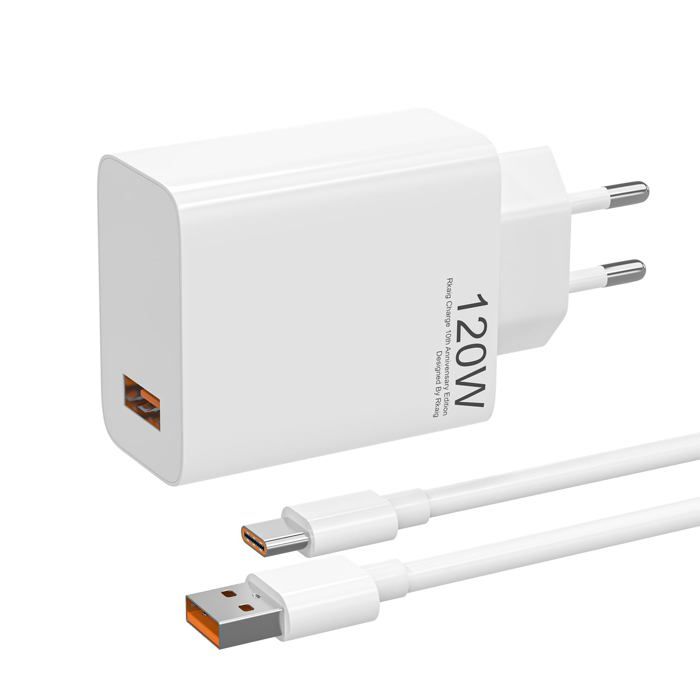 Chargeur USB rapide 120 W pour Xiaomi