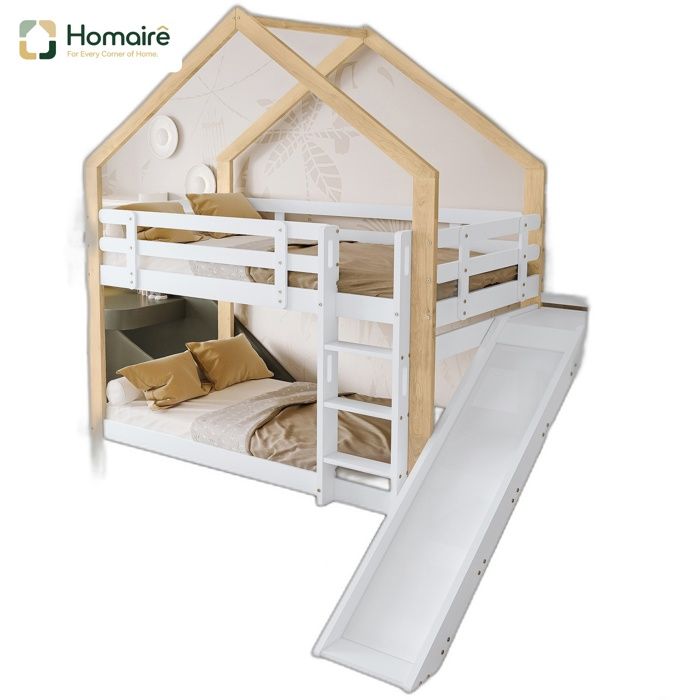 Cadre de lit blanc en mdf 245 x 164 x 223 cm HOMAIRE