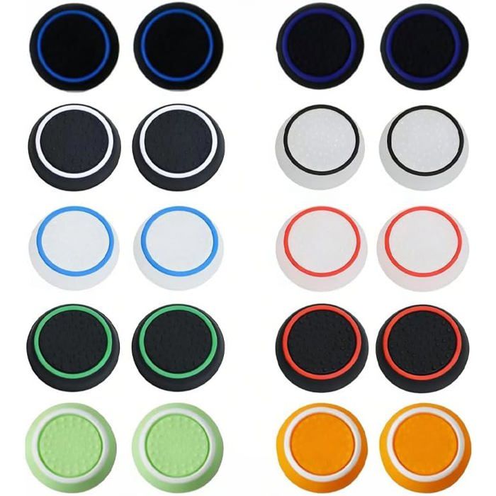 Capuchons De Joystick 20 Remplacement Joystick Silicone Grip Ps5 Accessoires Universels Pour Manettes Compatible Avec Tous Les C