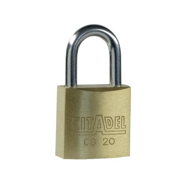 Abus Cadenas Citadel CB50 laiton 50 mm - Corps massif, anse cémentée, 2 clés