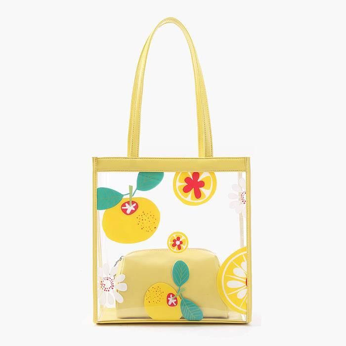 sac transparent jaune