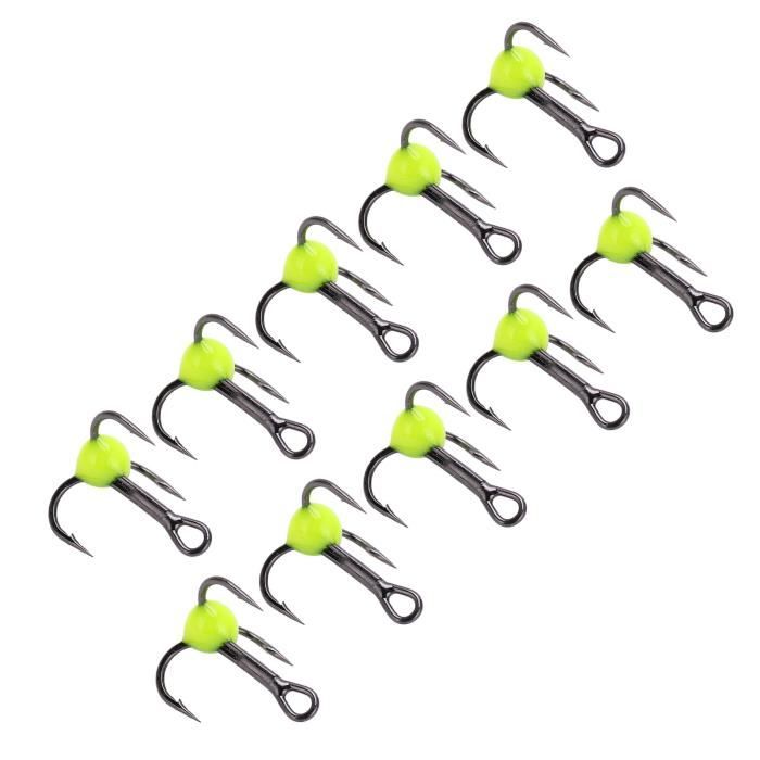 Lot De 10 Hameçons Décalés KITANDOVE – Acier Inoxydable, Pointes Triangulaires, Taille 4x4x2,2 Cm – Pour Carpe, Truite, Eau Douce/salée