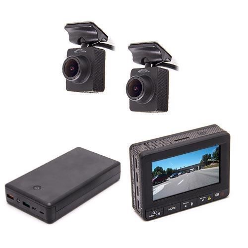 Kit vidéosurveillance anti vandalisme véhicule avec 2 caméra HD longue autonomie et détection de