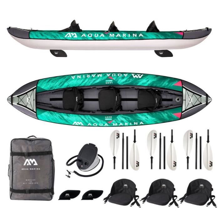 Kayak - Aqua Marina - Laxo 380 - 3 places - Adulte - Mixte - Vert